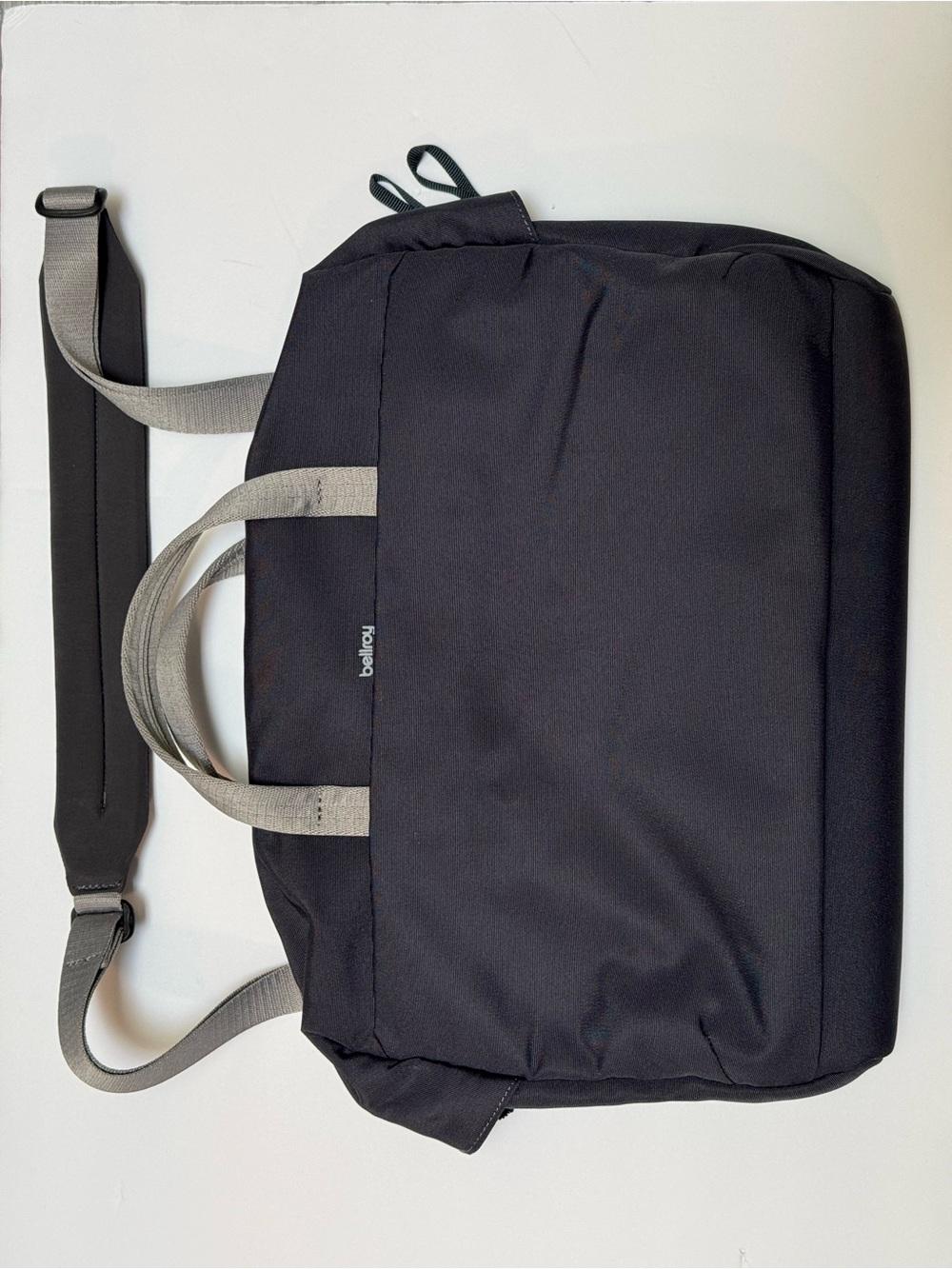 Bellroy Black Via Work Bag with Gray Straps